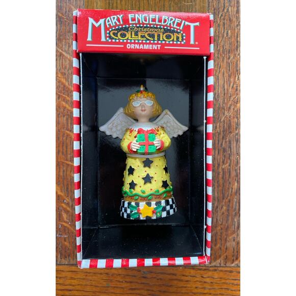 Kurt Adler Mary Engelbreit Gift Angel Christmas Collection Ornament New In Box - Picture 1 of 5